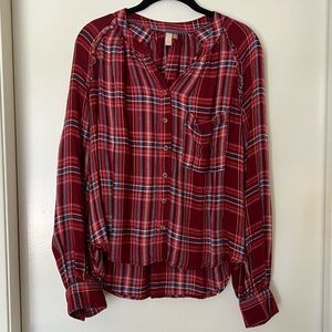 Anthropologie Pilcro Plaid Top